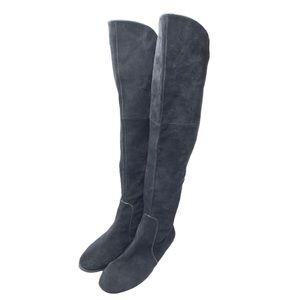 Franco Sarto black suede over the knee boots size 10